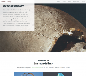 Webdesign Granada Gallery. Singel Page + Parallax Effekt